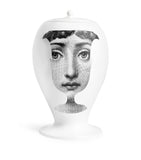 Fornasetti porcelain decorative vase with silhouette design, 30cm tall - British product