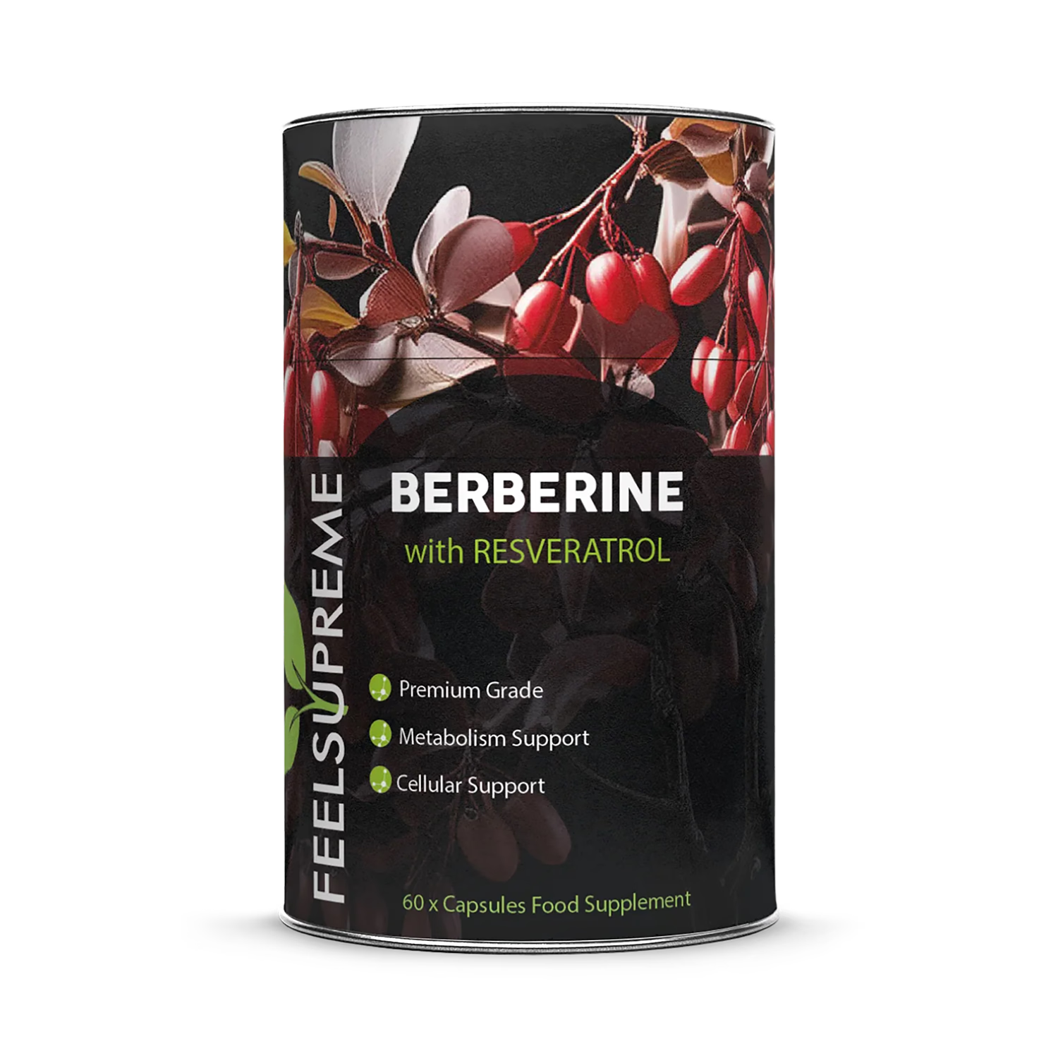 Berberine & Resveratrol supplement 60 capsules, imported from the UK