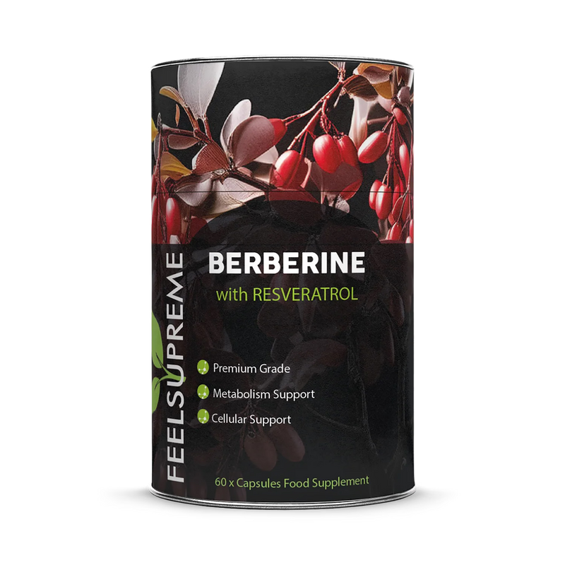 Berberine & Resveratrol supplement 60 capsules, imported from the UK