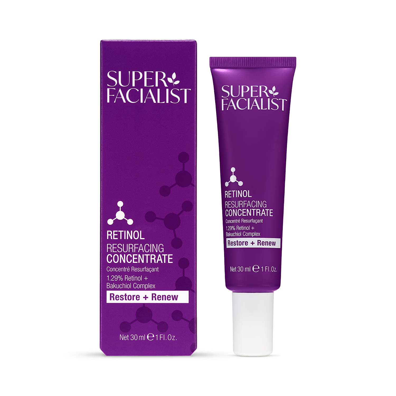 Super Facialist retinol resurfacing concentrate 30ml, UK version