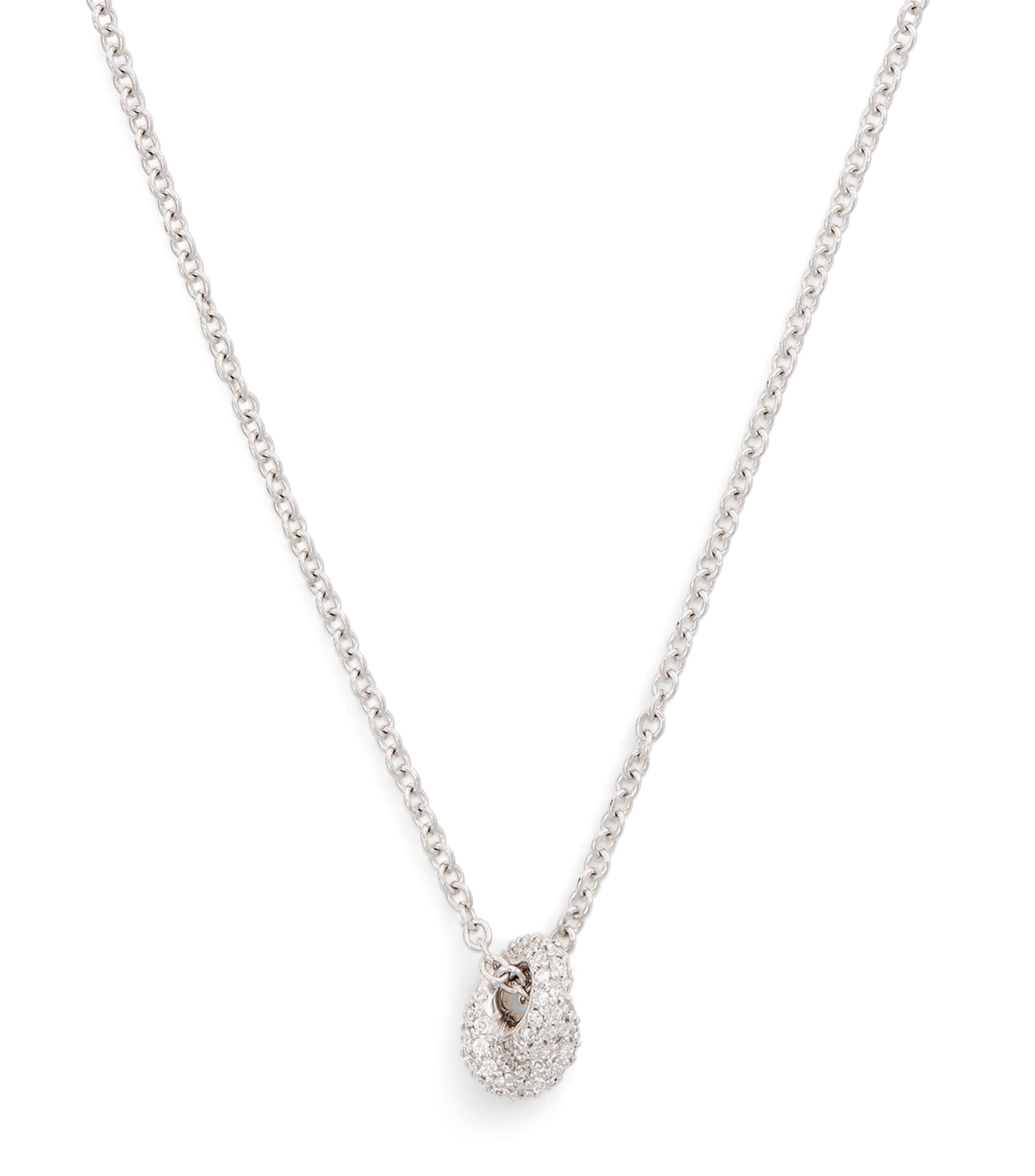 Engelbert Legacy Knot pendant necklace white gold diamonds - British product