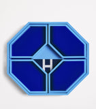 Harrods Lacquered Wood Geometric Tray 38cm x 42cm, UK version