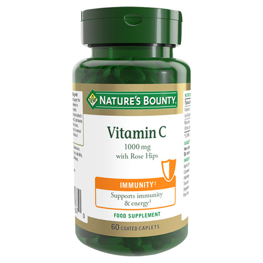 Nature's Bounty Vitamin C with Rose Hips Coated Caplets, 1000mg x100 GOODS Sainsburys   