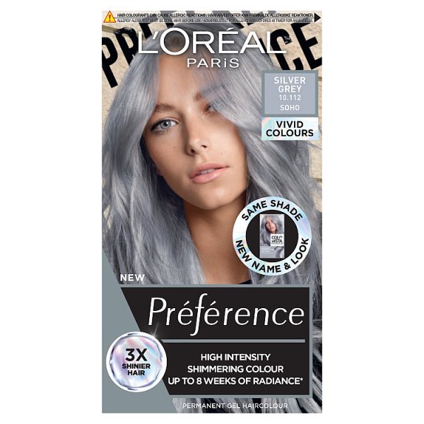 Preference Vivids (Colorista) Hair Dye Silver Grey 10.11 GOODS Superdrug   