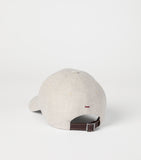 Brunello Cucinelli logo silk linen wool cap - British product