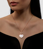 Chopard Happy Hearts pendant necklace rose gold mother-of-pearl diamond, imported from the UK