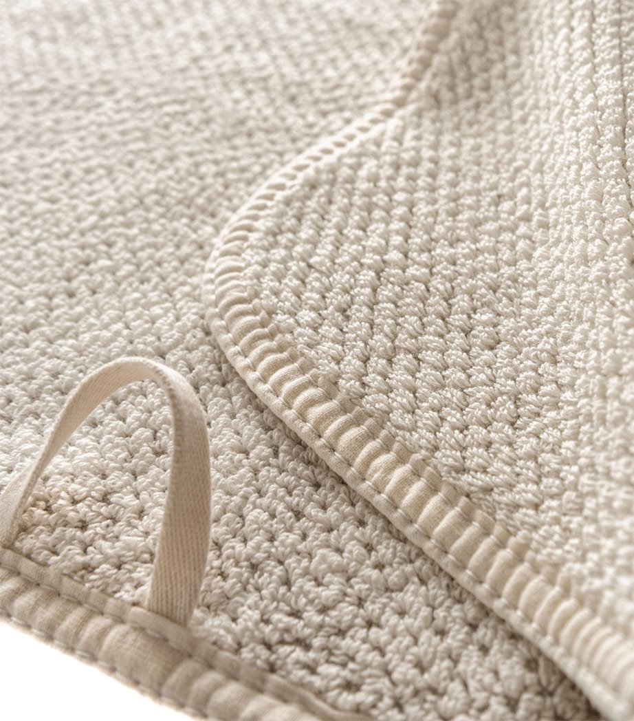 GRACCIOZA combed cotton washcloth with honeycomb weave, 30cm x 30cm, UK version