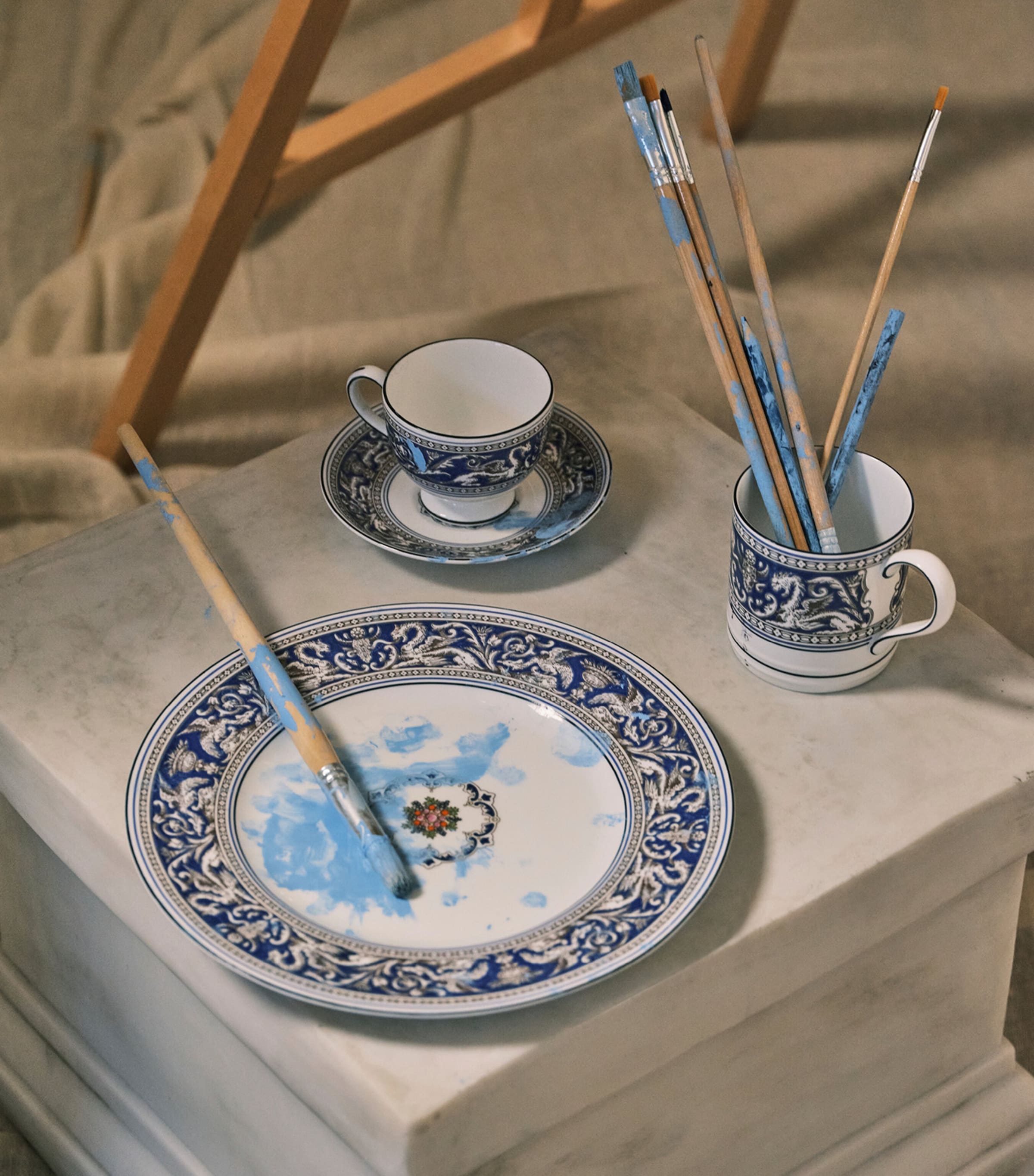 Wedgwood Florentine Marine bone china plate 20.5cm (British brand)