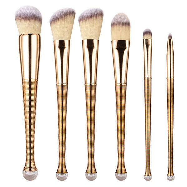 LaRoc 6 Piece - Gold Makeup Brushes