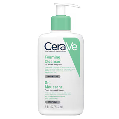 Superdrug CeraVe Foaming Cleanser Niacinamide For Normal Oily Skin 236ml- Buy online at McGrocer