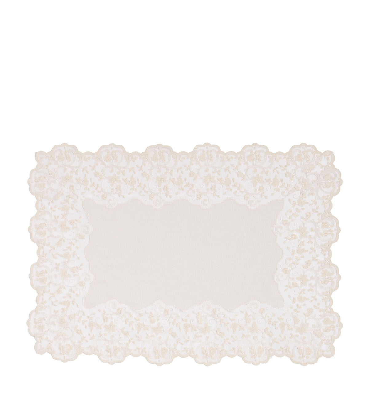 Dea Linen Lace-Trim Elite Placemat 35cm x 50cm - British product