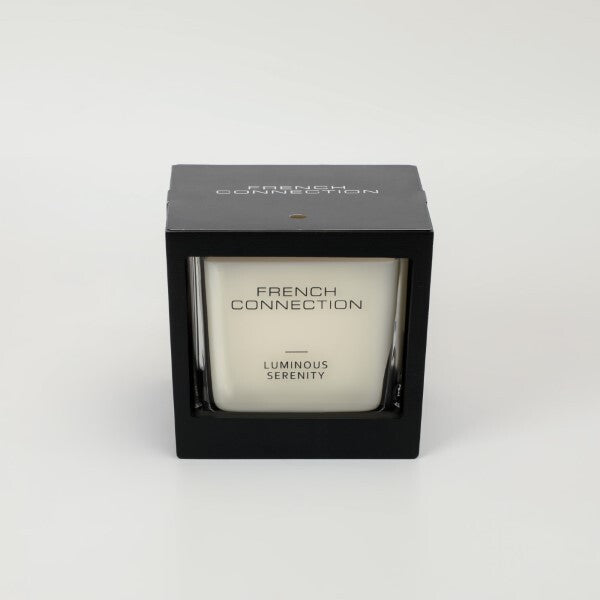 French Connection candle Wooden Collection Luminous Serenity 495g, imported from the UK