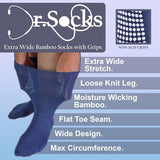 Dr.Socks extra wide oedema socks with grips (British brand)