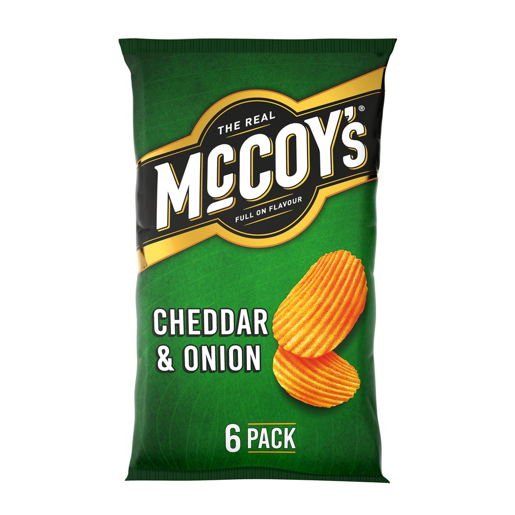 McCoy's Cheddar & Onion Variety Pack Crisps 6x25g