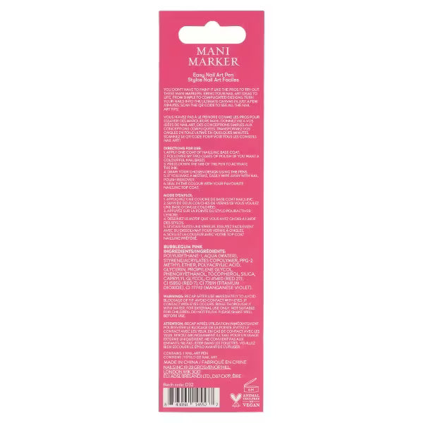 Nails.INC pink mani marker pen 3ml, imported from the UK
