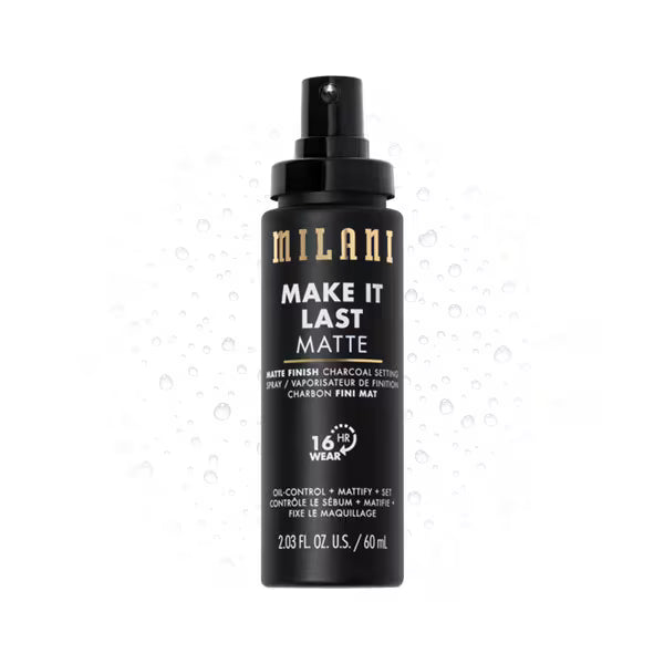 Milani setting spray matte charcoal 60ml, imported from the UK