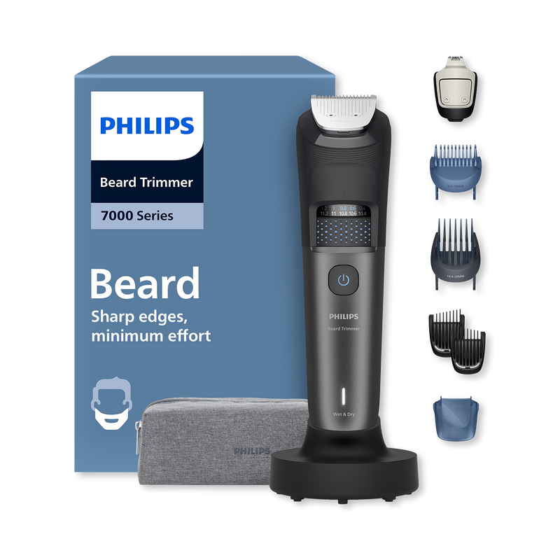 Philips Series 7000 beard trimmer with hair collector (British brand)