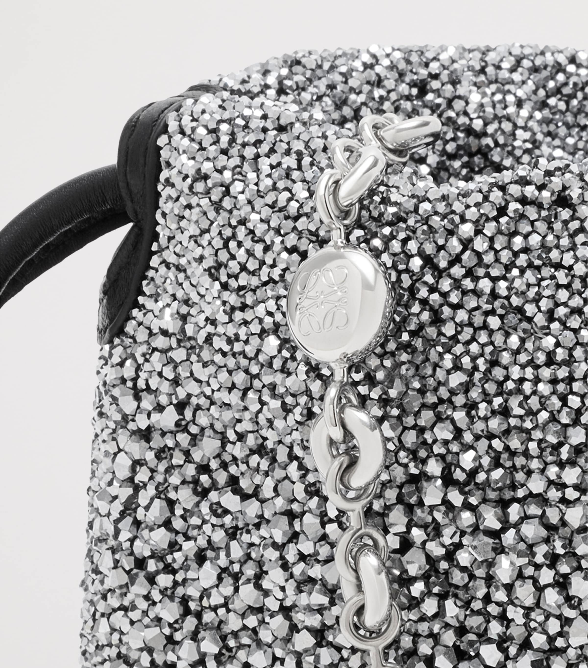 LOEWE Mini Beaded Flamenco clutch purse, imported from the UK
