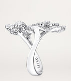 Graff Wild Flower ring white gold diamond, imported from the UK