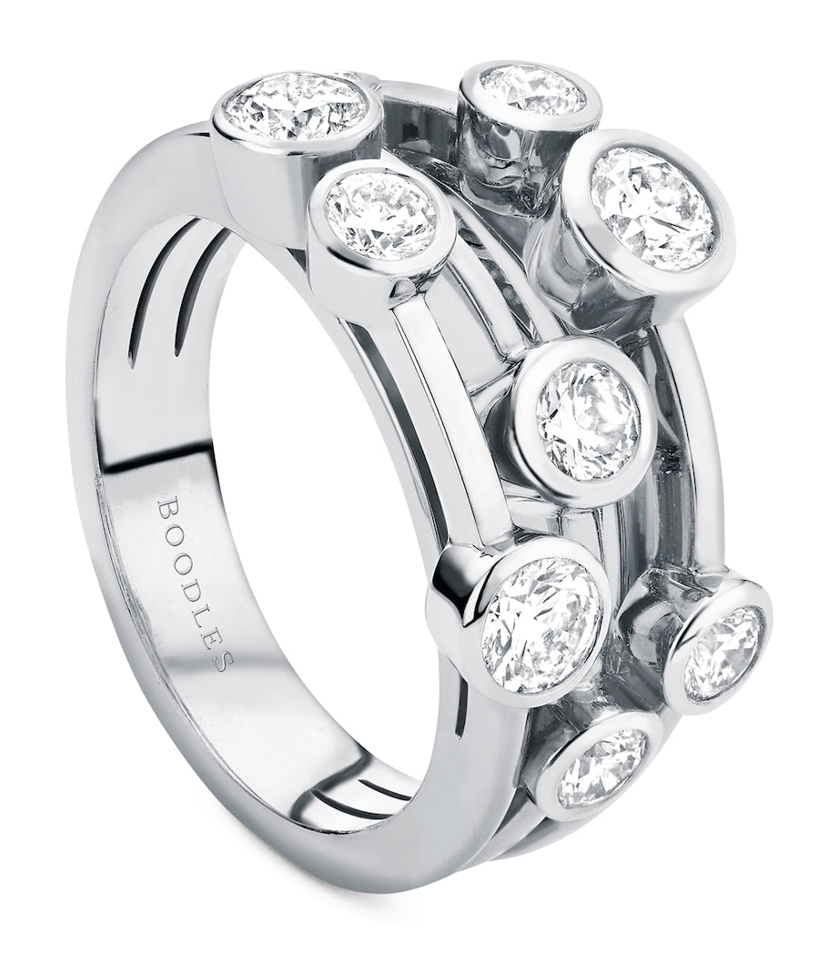Boodles Raindance ring platinum brilliant-cut diamonds - British product