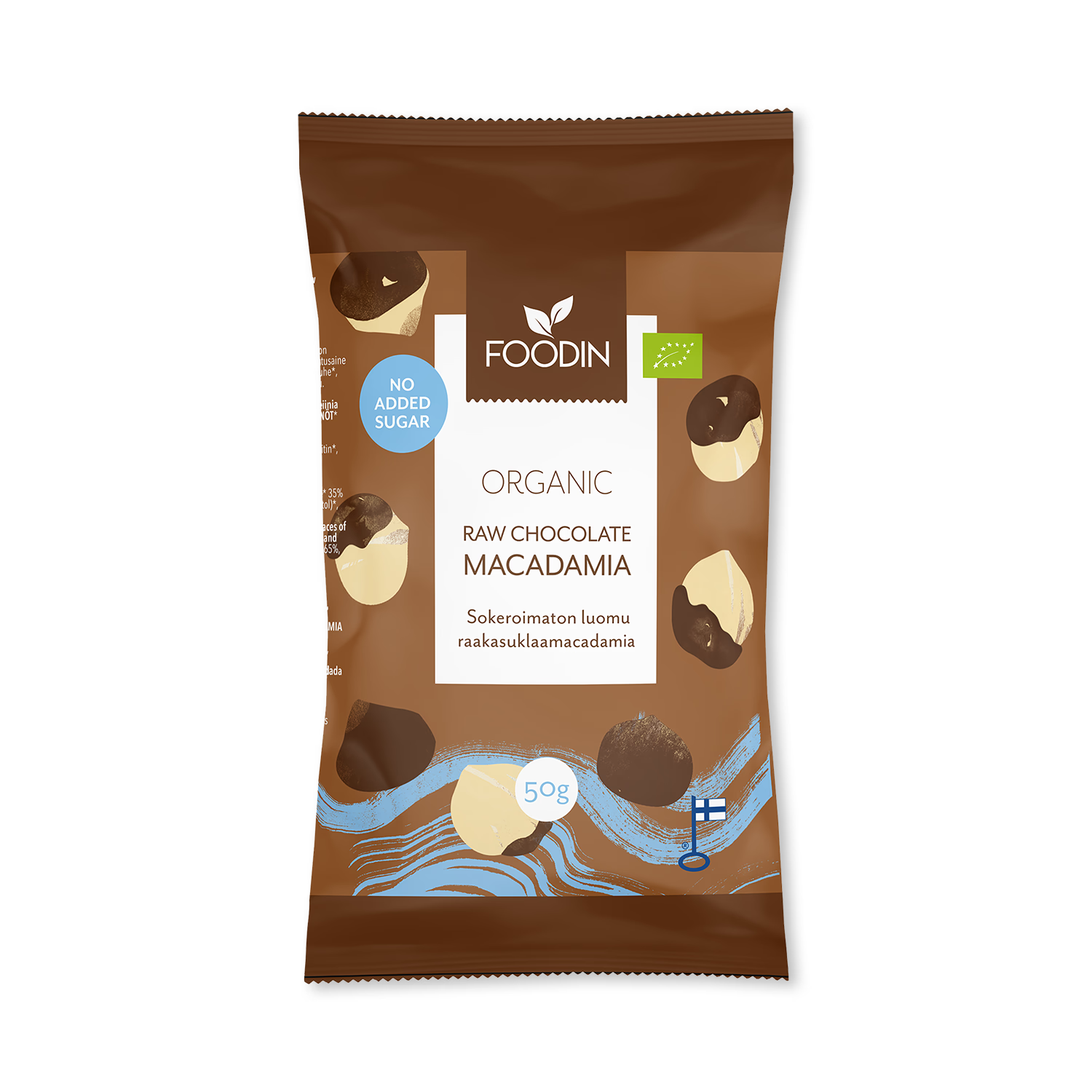 Organic raw chocolate macadamia 8x50g (British brand)