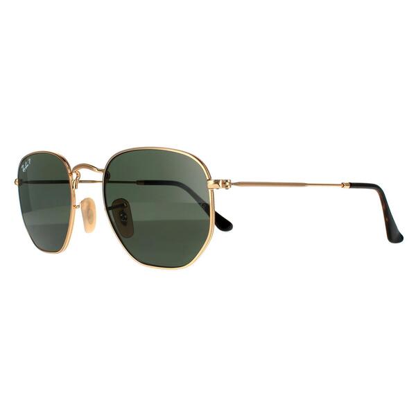 Ray-Ban Hexagonal RB3548N gold polarised sunglasses - British product
