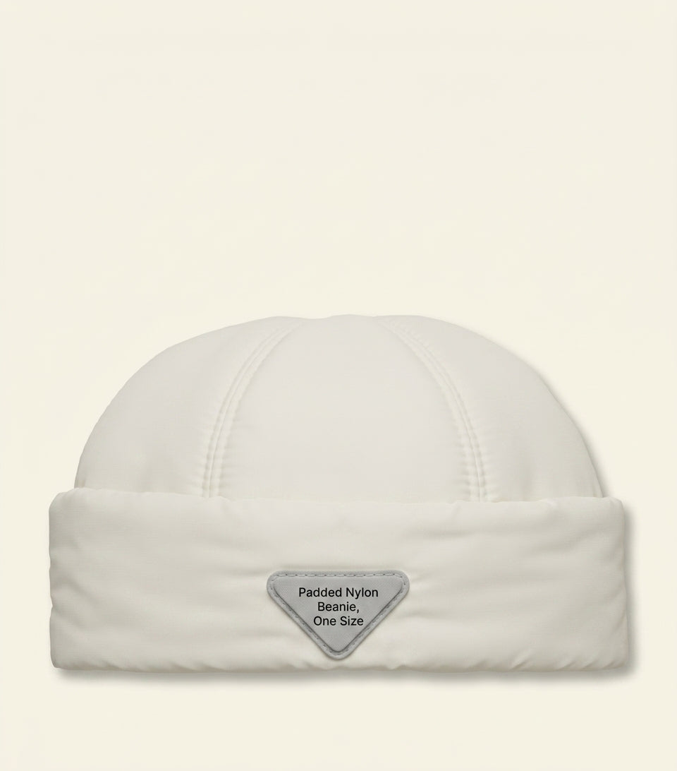Prada Re-Nylon Logo beanie (British brand)
