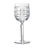Ralph Lauren Home Hudson Plaid white wine glass, imported from the UK