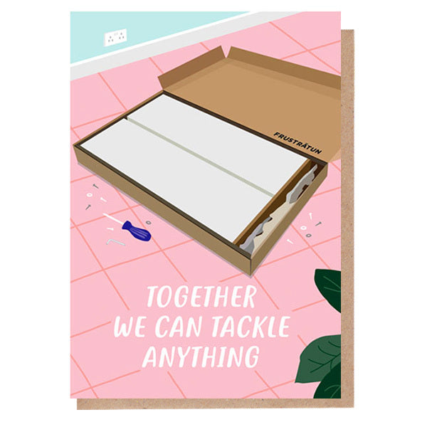 Paper Plane flatpack humorous anniversary card (British brand)