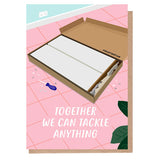 Paper Plane flatpack humorous anniversary card (British brand)