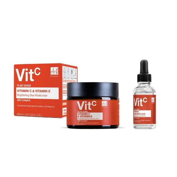 Dr Botanicals Vitamin C Duo Moisturiser & Serum Kit, imported from the UK
