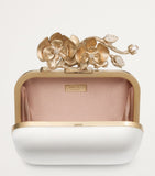 Jimmy Choo Cloud satin clutch bag, imported from the UK