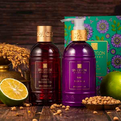 SPA CEYLON Sleep Bade- og kroppspakksett Lavendel Badekrem 500ml