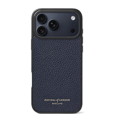Harrods Aspinal Of London Grained Leather iPhone 17 Pro Case- Buy online at McGrocer