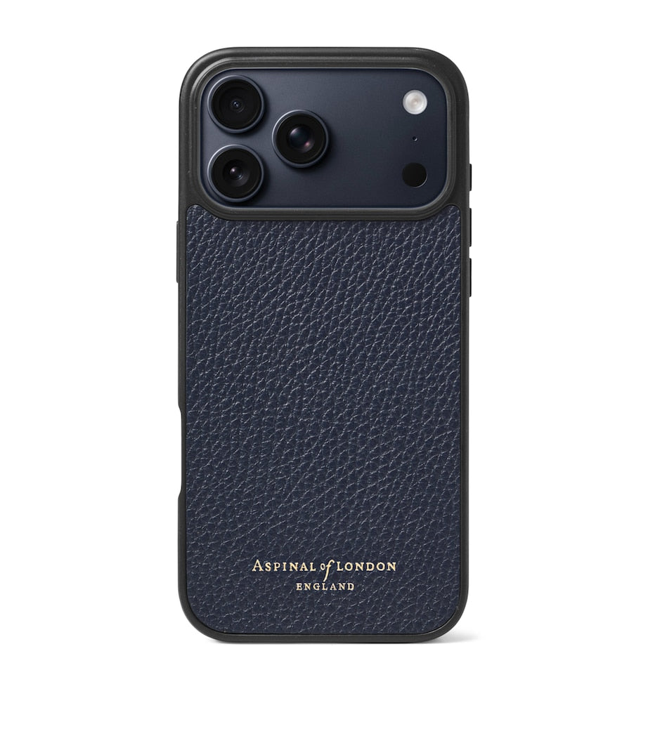 Aspinal Of London iPhone case grained leather - British product