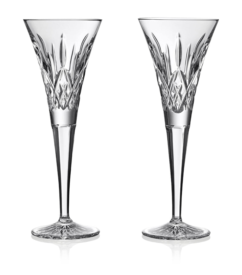 Waterford crystal toasting flute glasses set of 2, 170ml (British brand)