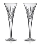 Waterford crystal toasting flute glasses set of 2, 170ml (British brand)