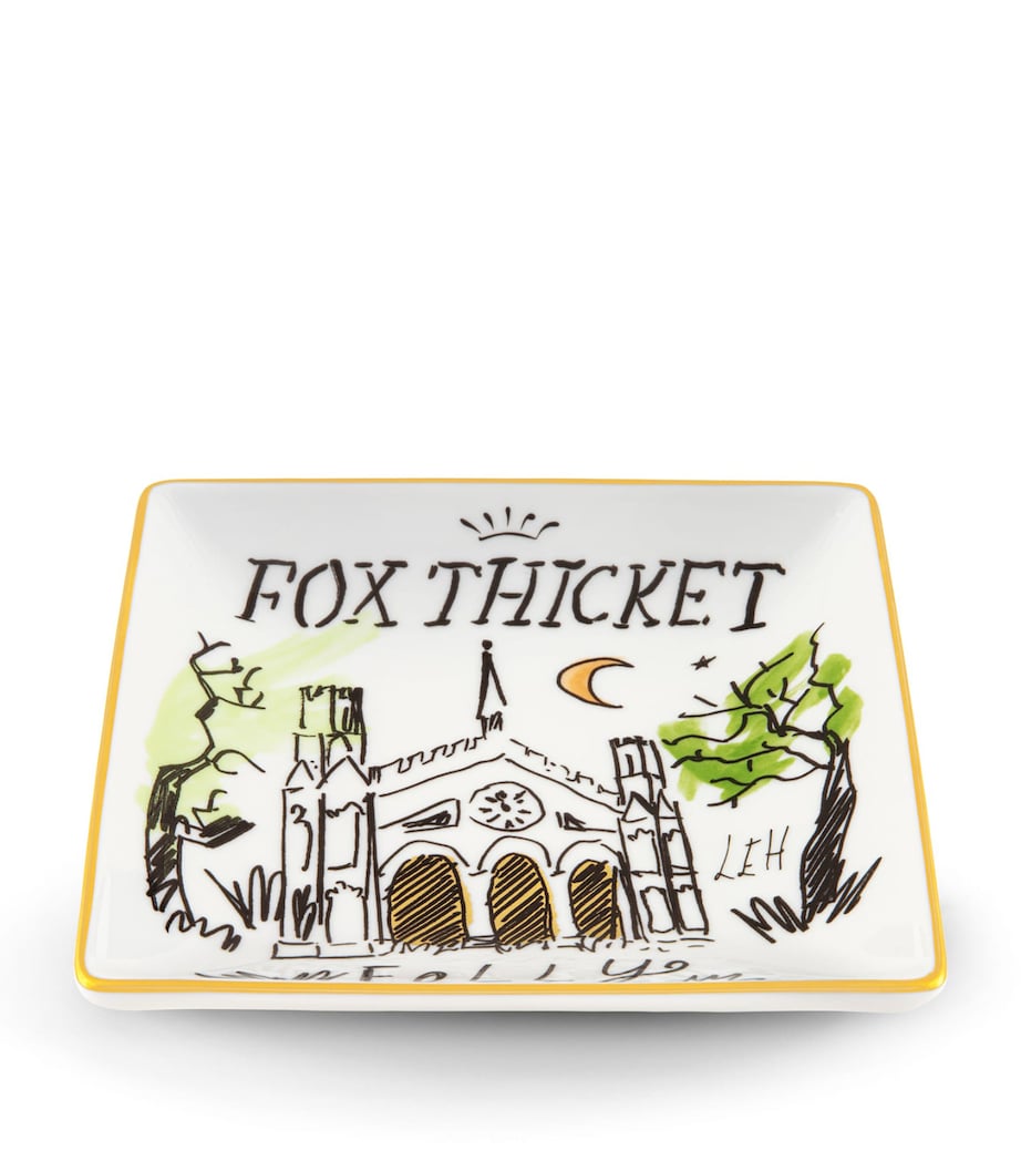 GINORI 1735 Fox Thicket Folly decorative tray 13.5cm, UK version