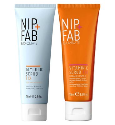 Nip+Fab Glycolic Fix Scrub & Vit C Fix Scrub Morning & Night Duo GOODS Boots   