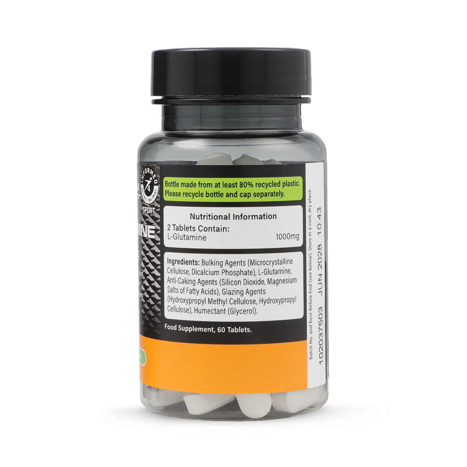 Precision Engineered L-Glutamine supplement 1000mg 60 tablets - British product