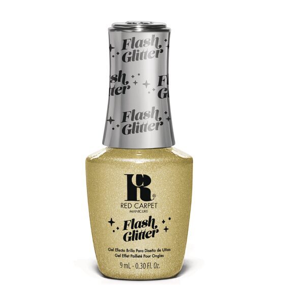RCM gold glitter gel nail polish 9ml, imported from the UK