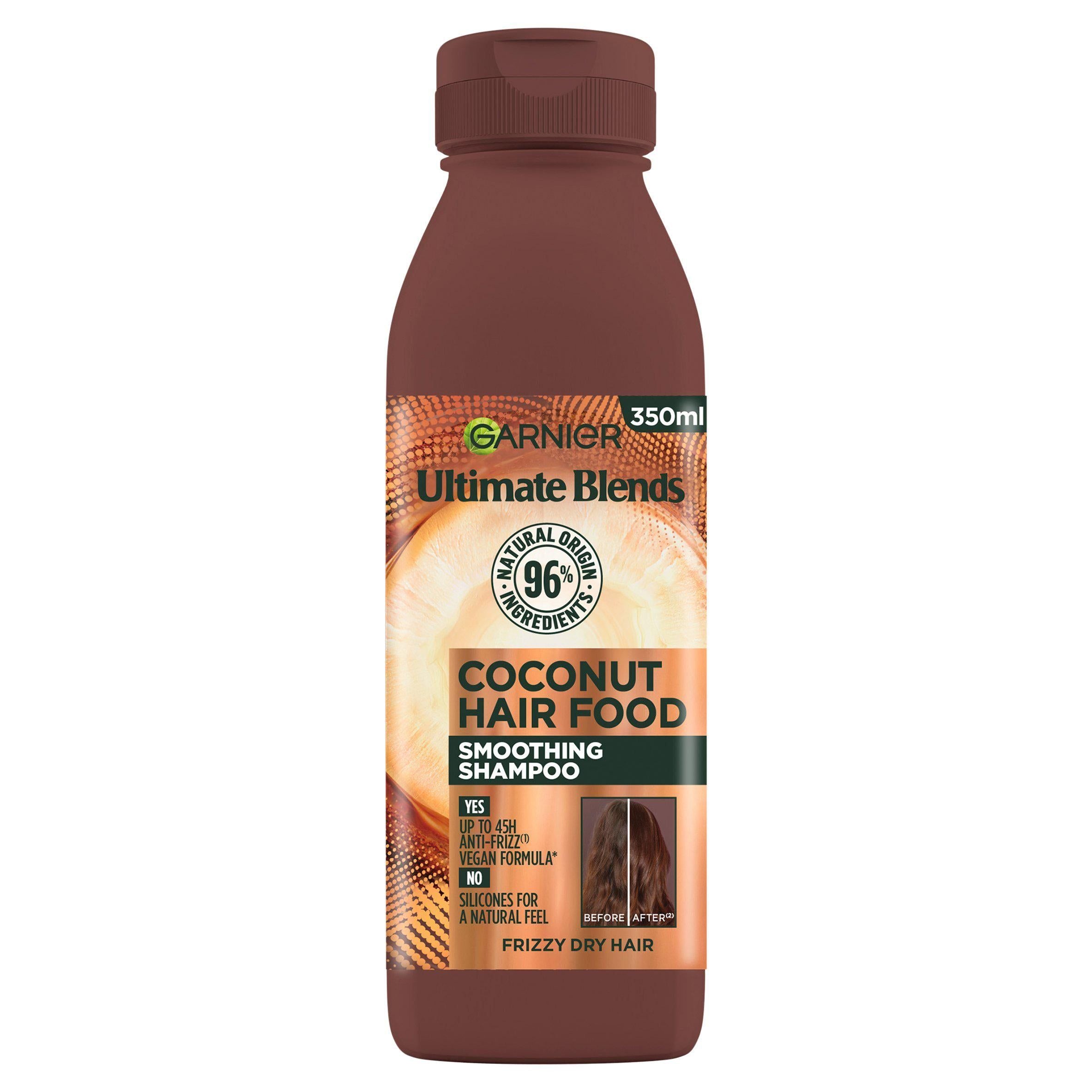 Garnier Ultimate Blends Smoothing Hair Food Coconut Shampoo for Curly Hair 350ml shampoo & conditioners Sainsburys   