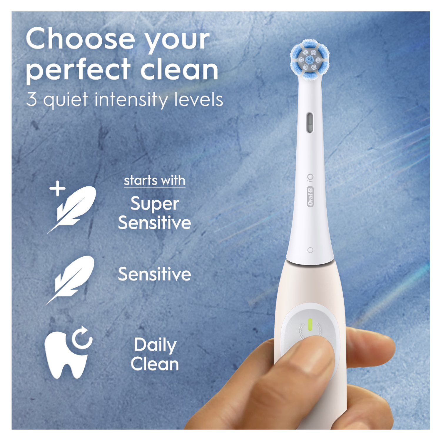 Oral-B iO2 pink rechargeable electric toothbrush with travel case, imported from the UK