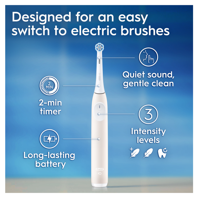 Oral-B iO2 pink rechargeable electric toothbrush with travel case, imported from the UK