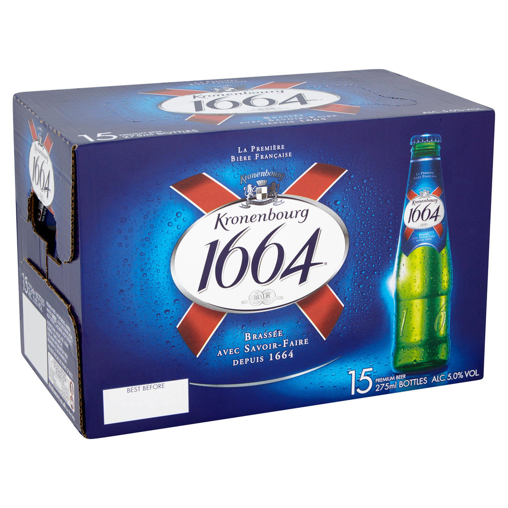 Kronenbourg 1664 Lager Beer Bottles 15 x 275ml