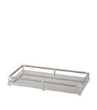 Riviere leather-trim lacquered tray 40cm x 22cm (British brand)