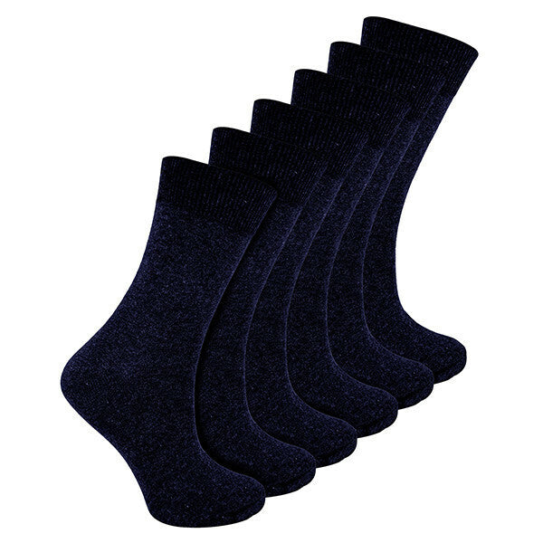 Sock Snob 6 Pk Children's Cotton Rich School Socks 12-3 UK GOODS Superdrug Navy  