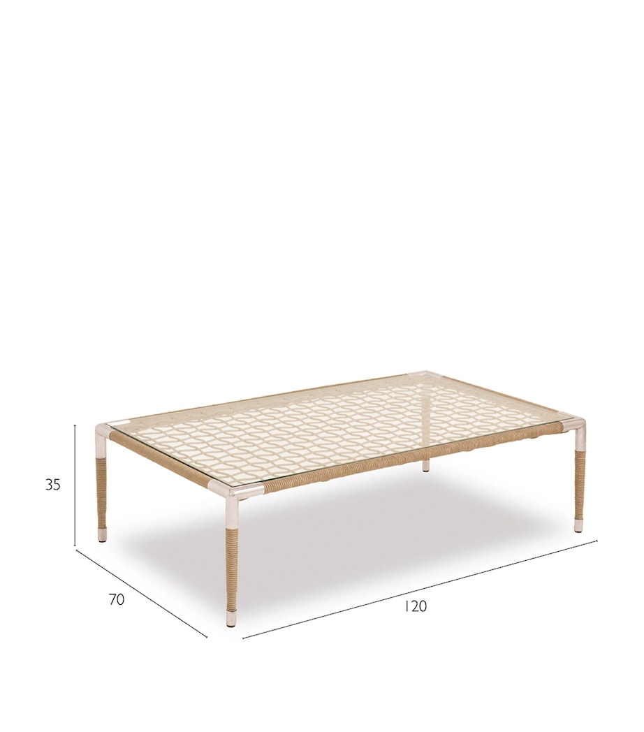 Indian Ocean Marina outdoor coffee table, imported from the UK