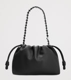 LOEWE Flamenco shoulder bag in leather with knotted drawstrings - British product