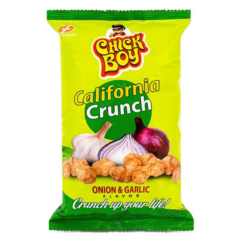 Centennial Chick Boy California Crunch onion garlic flavour, imported from the UK